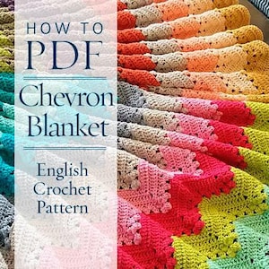 Crochet Pattern, Four Seasons Chevron Blanket pattern ready for immediate download by CrochetObjet image 3