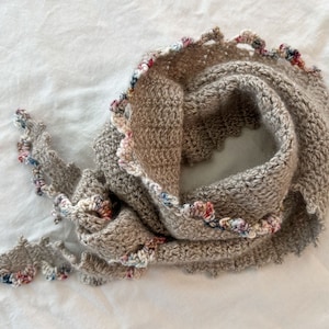 サニースカーフかぎ針編みパターンUS規約 - CrochetObjet knittingですぐにダウンロード可能