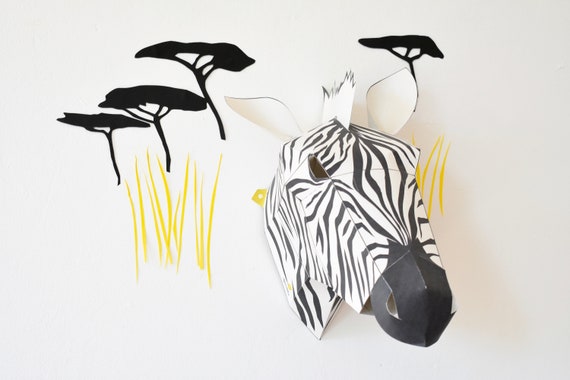 Patron De Zebre 3d A Imprimer Etsy Patron De Zebre 3d A Imprimer Etsy
