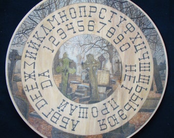 Ouija board  - Spirit board - Talking board "The Old Cemetery" / Any Alphabet & Free Shipping