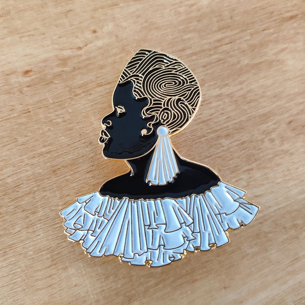 Olubunmi Enamel Pin - Gold Plated - Enamel Pins - Brooch - African Inspired - Black Girl Magic - Afrocentric - Black Art - Melanin