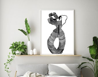 Quiet Warrior - Art Print - Black Art - Monochrome Art - Limited Edition