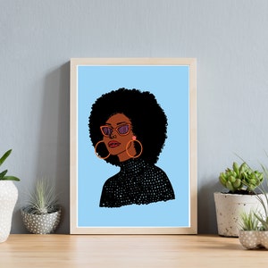 Kara Art Print - Black Girl - Black Art - Afrocentric Art
