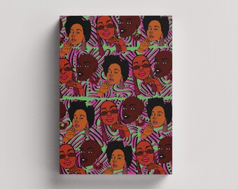 90s Babes Notebook - Stationery - Black Art - Journal - Notepad - Afro Art