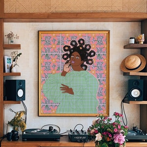 Ifeoluwa Wall Art Black Art Black Woman Art Home Decor image 1