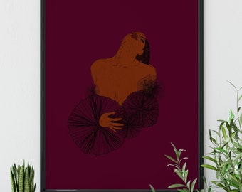 Lilith Art Print - Black Art by DorcasCreates