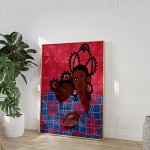 Love does not lose it's way home - Wall Art  - Black Art - Black Woman Art - Friendship Art