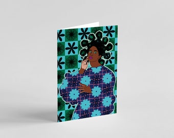 Ifeoluwa Blu Greeting Card by DorcasCreates