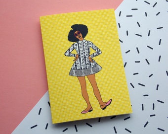 Oyin - Birthday Card - Greeting Card - Natural Hair - Black Art - Black Girl Magic -  Natural Hair - Black Girl - Afro Art - Fashionista