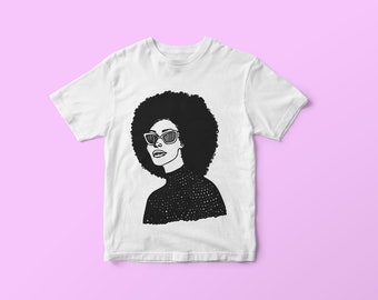 Kara Tee -  Graphic T-shirt - Afro - Black Art - Sizes XS to 5XL