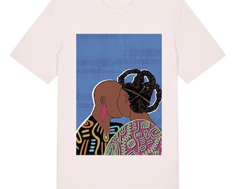 Love Is - Black Art T-shirt - Graphic Unisex Tee  - Organic Cotton - Sizes XS to 5XL