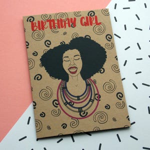 Birthday Card / Black Girl / Black Girl Magic / Melanin / Black Art / Fashion / Black Cards /  Afropunk / Birthday Girl / Natural Hair