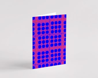 Blue Orb Patterned Greeting Card by DorcasCreates