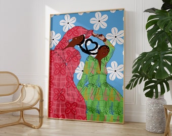 Better Days - Wall Art  - Black Art - Black Woman Art - Friendship Art
