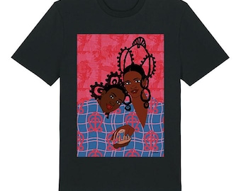 Black Art T-Shirt: "Love Doesn't Lose It's Way Home" Graphic, Organic Cotton Unisex Tee