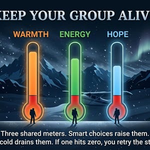 Winter Survival Game, Alaska Blizzard Adventure, Solo or Team Play, HTML Game and PowerPoint, Instant Digital Download image 4