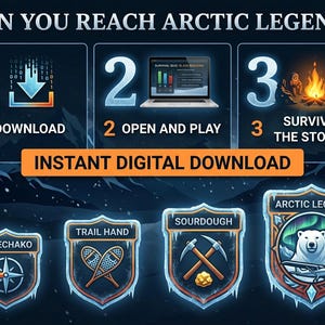 Winter Survival Game, Alaska Blizzard Adventure, Solo or Team Play, HTML Game and PowerPoint, Instant Digital Download image 7