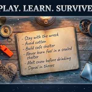 Winter Survival Game, Alaska Blizzard Adventure, Solo or Team Play, HTML Game and PowerPoint, Instant Digital Download image 9