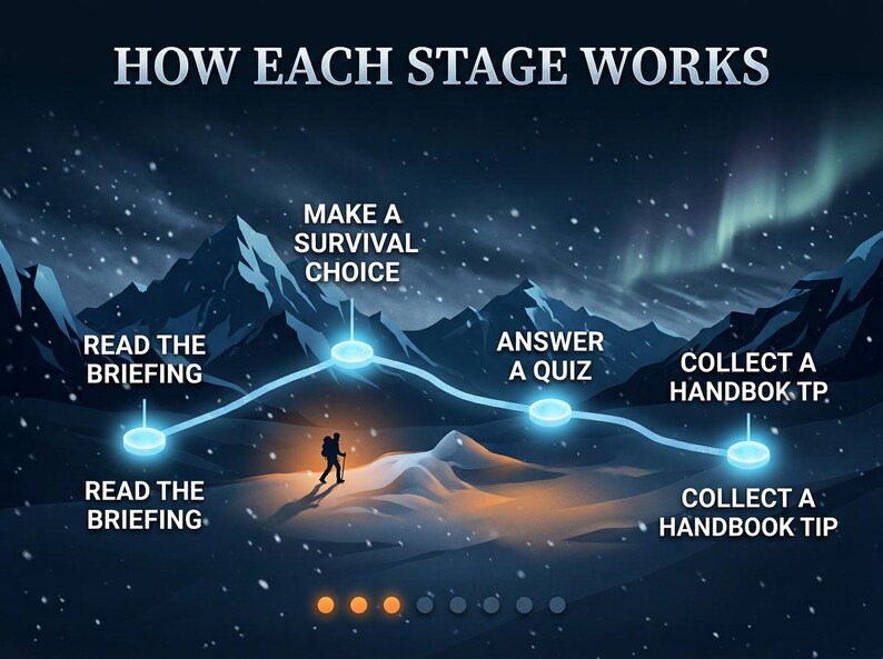 Winter Survival Game, Alaska Blizzard Adventure, Solo or Team Play, HTML Game and PowerPoint, Instant Digital Download image 8