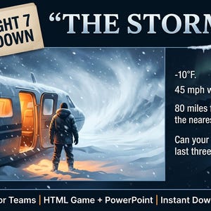 Winter Survival Game, Alaska Blizzard Adventure, Solo or Team Play, HTML Game and PowerPoint, Instant Digital Download image 5