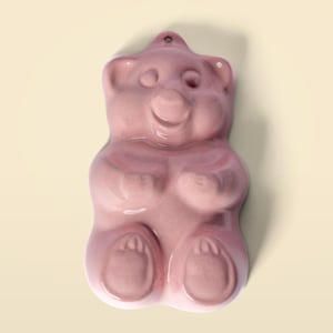 Vintage Scheurich Mr. Balu Bear Ceramic Mould, Pink, 953/21, with Original Box