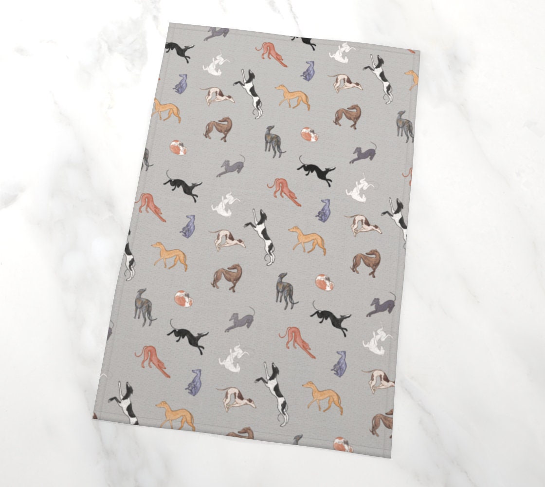 Greyhound Geschirrtuch – 40,6x61 Cm, Polyester, Mit Windhund-Motiv, Für Küche, Deko Oder Als Geschenk Für Hundeliebhaber