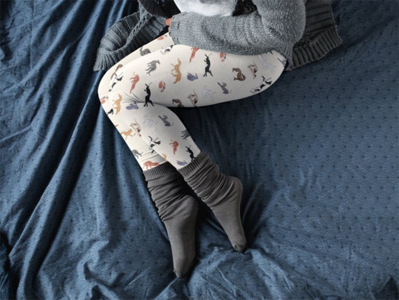 Leggings with shop dog prints