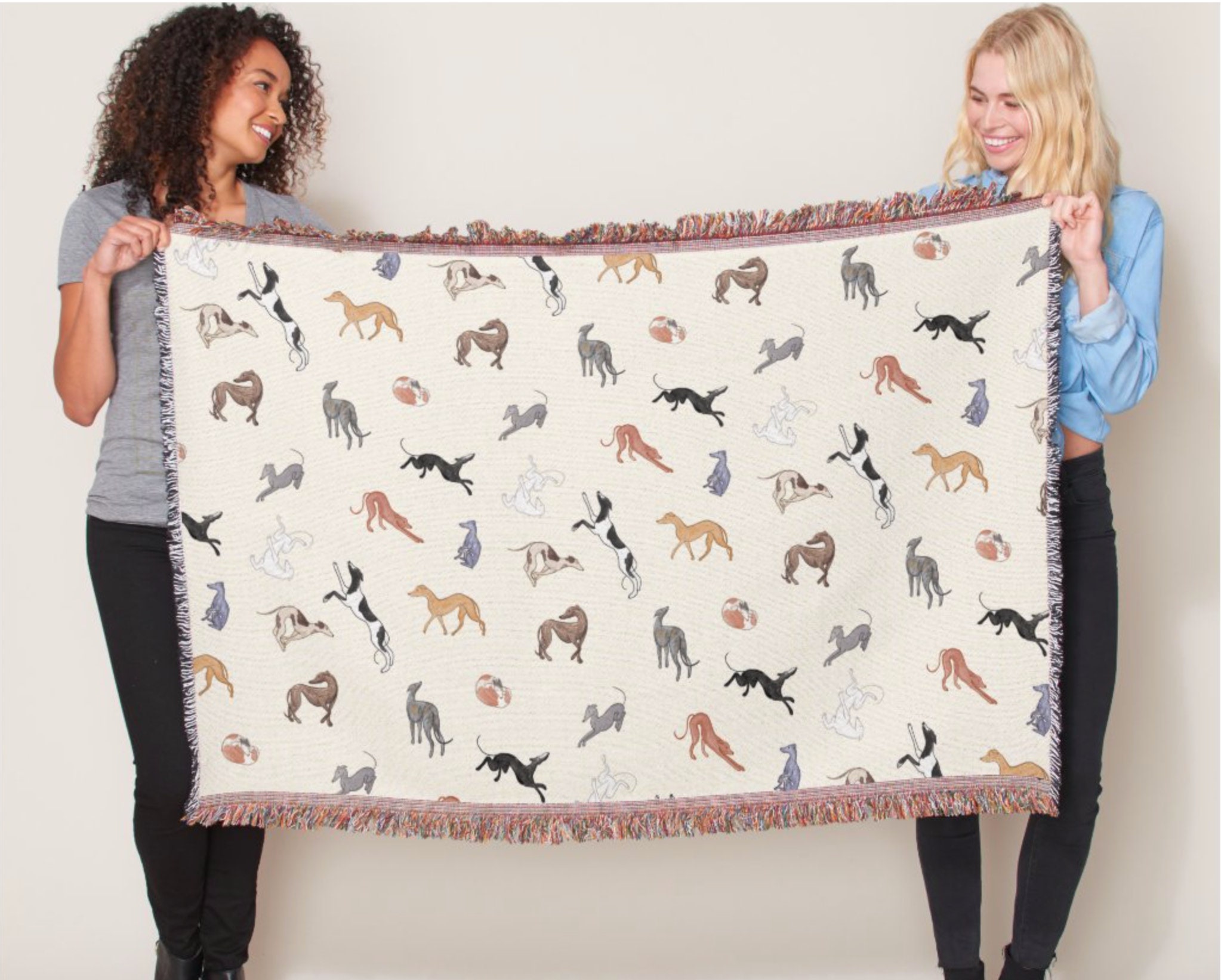 Greyhound Lover Blanket Dog Mom Gift Woven Blanket Etsy