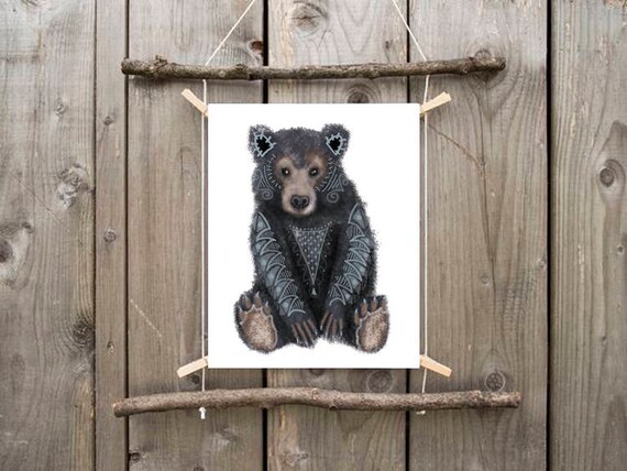 black bear nursery decor