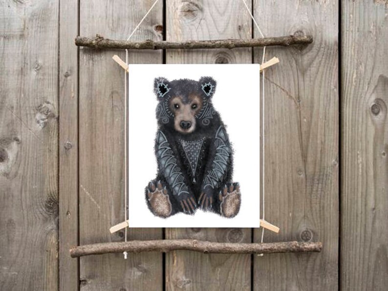 Always Be Yourself Bear Hoodie Black Bear Cub Grizzly Animal Gift Idea
