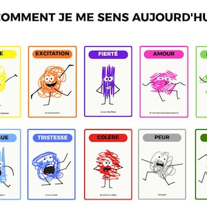 Cartões de emoções para imprimir - Auxílio visual para crianças e/ou pessoas com TEA (Transtorno do Espectro Autista) e TDAH (Transtorno do Déficit de Atenção com Hiperatividade).