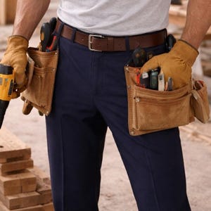 Ten-4 Vintage Mens Navy Blue Workwear Side Stripe Utility Pants 29 x 28 29 x