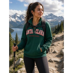 Jerzees Super Sweats Santa Clara Vanguard Quarter Zip Pullover Green Mens Medium