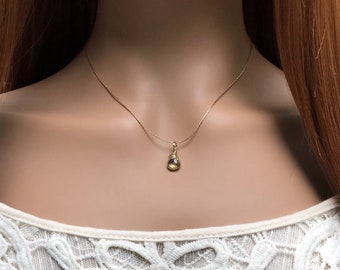 Citrine choker necklace, November birthstone, 14k Gold filled