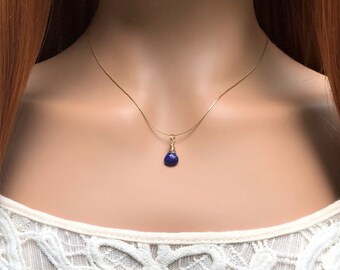 Elegant Blue Sapphire Gemstone Necklace - Ideal September Birthstone Gift For Her