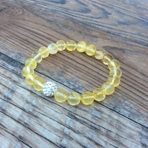 Elegant stretch Citrine bracelet - November birthstone gift