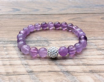 Purple Amethyst bracelet - February birthstone