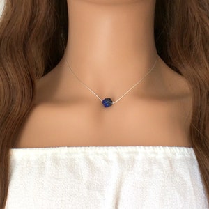 Minimalist Lapis Lazuli Crystal Necklace - Ideal Gift For Her
