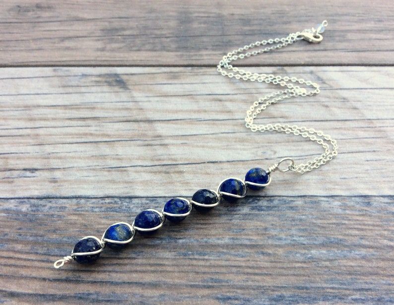 Lapis Necklace Throat Chakra Sterling Silver or 14k Gold - Etsy