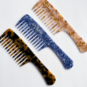 Wide Tooth Shower Comb Cellulose Acetate