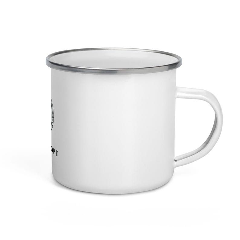 Hold The Rope Enamel Mug, Rope-Holders Leadership Coffee Mug, Camp Mug Gift for Coaches and Teams, Service Over Self, 12 oz