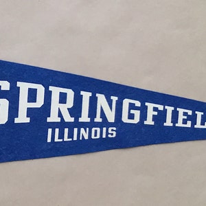 Vintage &#39;Springfield Illinois State Capitol&#39; ILL USA Souvenir Travel Pennant