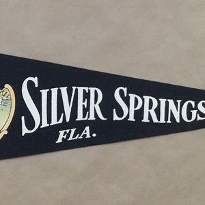 Vintage 'Silver Springs FLA Glass Bottom Boat' Florida USA Travel Pennant