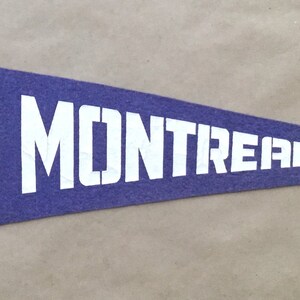 Vintage &#39;Montreal Canada&#39; Quebec Moose Souvenir Travel Pennant