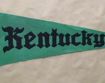 Vintage 'Kentucky' USA Travel Souvenir Pennant