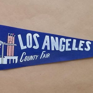 Vintage &#39;Los Angeles County Fair, Pomona Calif.&#39; California USA Souvenir Travel Pennant