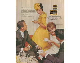 1962 Maryland Club Coffee Ad - Vintage Coffee Magazine Print Ad - Unframed
