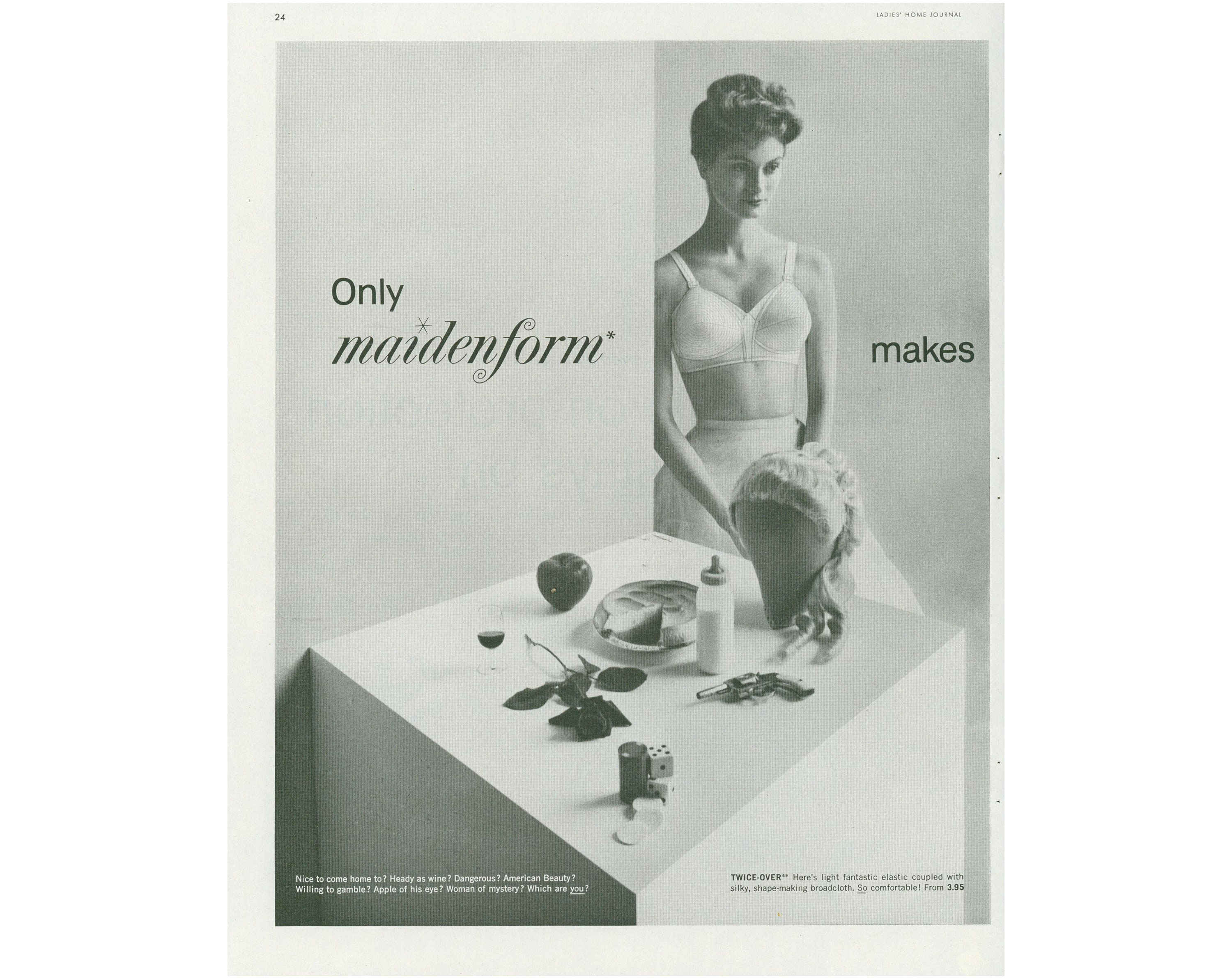 1962 Maidenform Bra Ad Vintage Ladies Lingerie Advertising, Underwear,  1960s Intimate Apparel, Unframed -  Canada