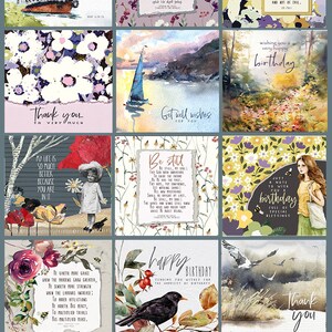 oferta de venta paquete de 12 tarjetas artísticas con versículos de la Biblia - cumpleaños hombre mujer niño niña gracias aniversario tarjeta cristiana con escritura religiosa