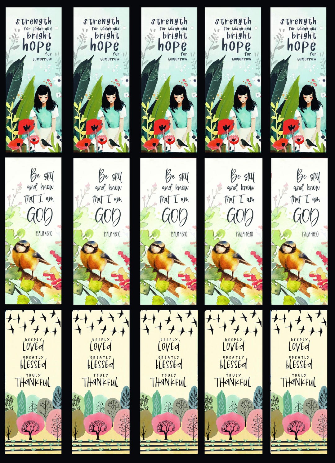 Christian Bookmarks Pack of 15 Bible Verse Religious Bookmark Church ...